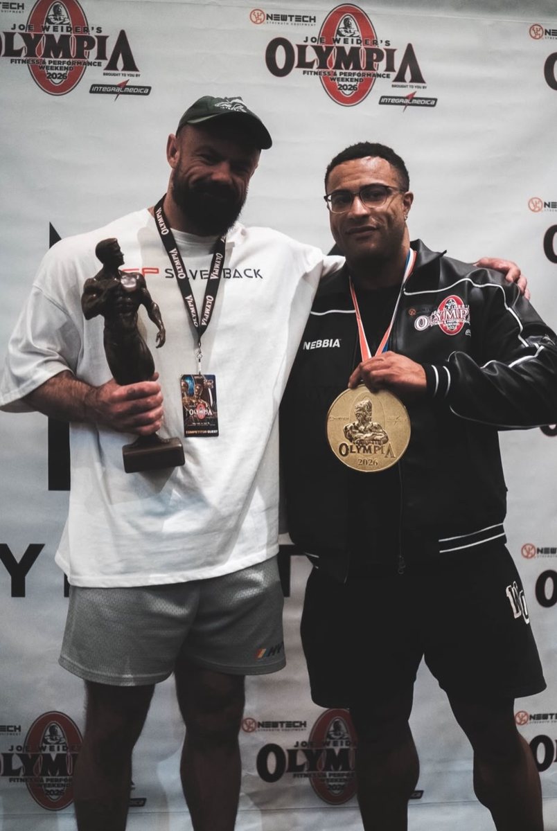 Calum Raistrick and Niall Darwen at the 2026 Olympia
